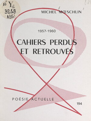 cover image of Cahiers perdus et retrouvés, 1957-1960 (1)